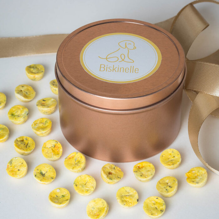 Boîte de friandises pour petit chien au poulet, courge butternut, menthe et curcuma – Image 3